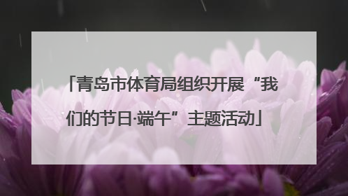 青岛市体育局组织开展“我们的节日·端午”主题活动